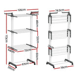 Artiss 2X Clothes Drying Rack 173cm Coat Airer Hanger Foldable