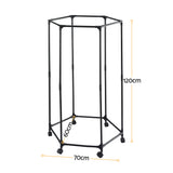 Artiss Clothes Rack Airer Rail Coat Stand Wheels 6 Rods