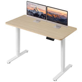 Artiss Electric Standing Desk Height Adjustable Table 120cm Oak White