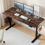 Artiss Standing Desk Height Adjustable 140cm Ergonomic Office Desk Brown
