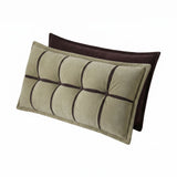 Giselle Bedding Headboard Pillow with Double-Layer Storage Wedge Reading Backrest with Adjustable Filling, Chenille Bed Rest Cushion for Daybed, Dorm, and RV Double