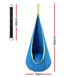 Gardeon Kids Hammock Chair Camping 70cmx150cm with Cushion Storage Bag Blue