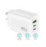SANSAI USB A+C+C WALL CHARGER- 45W