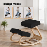 Artiss Kneeling Chair Ergonomic Posture Chair with Memory Foam Balance Stool for Home Office Gaming 120kg Weight Capacity Black
