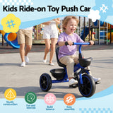 RIGO Tricycle Bike, Kids Bike with 3 wheels, basket Carbon Steel 68cm Blue
