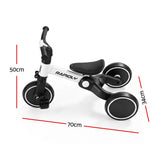 RIGO Tricycle Bike, Kids Bike with 3 wheels, Carbon Steel 70cm White