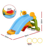 Keezi Kids Slide Set Toddler Indoor Playset Rocking Horse Ring Toss Multi Colour