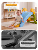 Keezi Kids Slide Set Toddler Indoor Playset Rocking Horse Ring Toss Multi Colour
