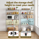 Artiss 5-Tier Kitchen Rack Shelf Shelving 120x45x179CM Adjustable Metal Storage Shelves