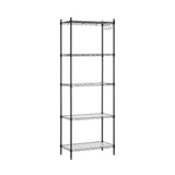 Artiss 5-Tier Kitchen Rack Shelf Shelving Unit 55x30x150CM Adjustable Metal Storage Shelves Black