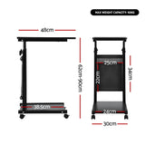 Artiss Laptop Desk Height Adjustable Mobile Workstation Computer Desks 48CM Black