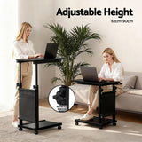 Artiss Laptop Desk Height Adjustable Mobile Workstation Computer Desks 48CM Black