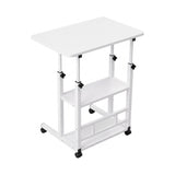 Artiss Laptop Desk Height Adjustable Mobile Workstation Computer Desks 60CM White