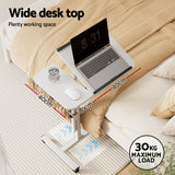 Artiss Laptop Desk Table Fan Cooling White 60CM