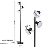 Artiss RGB Floor Lamp LED with 3 Swivel Lights Color Changing Lamp with Remote Stepless Dimmable