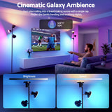 Artiss RGB Floor Lamp LED with 3 Swivel Lights Color Changing Lamp with Remote Stepless Dimmable