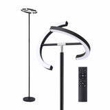 Artiss LED Floor Lamp with Dual Rotating Heads, Dimmable Light and Remote Control Black 20W