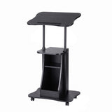 Artiss Mobile Podium Stand with Lockable Wheels Height Adjustable Laptop Desk Black