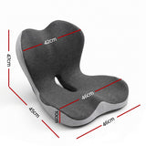Artiss Ergonomic Seat Cushion with Lumbar Support for Office Chair, Memory Foam Coccyx and Lumbar Support Pad for Car Office Wheelchair Home
