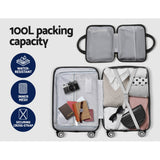 Wanderlite 2Set 20 Inch Luggage Case with 12 Inch Handheld Luggage Box Hard Shell Travel Suitcase TSA Lock Dark Grey