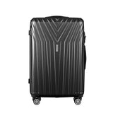 Wanderlite 3 Set Luggage 20-24-28 Inch Suitcase with TSA Lock Carry On Hard Shell Travel Luggage Organiser Case Black