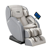 Livemor 4D Massage Chair Recliner - Full Body SL-Track Zero Gravity with AI Body Scan, Deep Tissue Electric Massager with Heat, 12 Auto Programs, LCD Touchscreen & Bluetooth, Grey