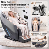 Livemor Elite Pro 4D Massage Chair with AI Wellness Detection & AI Body Scan, Zero Gravity, Full Body Air Compression, Extended SL Track, 12 Auto Programs, Professional Foot Massage, Waist Heating, Voice Control