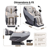 Livemor Elite Pro 4D Massage Chair with AI Wellness Detection & AI Body Scan, Zero Gravity, Full Body Air Compression, Extended SL Track, 12 Auto Programs, Professional Foot Massage, Waist Heating, Voice Control