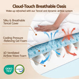 Giselle 30cm King Single Spring Mattress Tencel Cover 5-Zone Firm Back Support