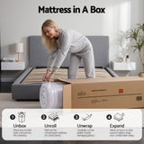 Giselle Bedding Queen Mattress 23cm Pocket Spring Mattress with Adjustable Firmness Reversible Foam Layer for Medium Firm & Firm Support Motion Isolation Bedroom Bed