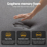 Giselle Bedding King Single Mattress 35cm Euro Top with Graphene Cooling Comfort Medium Firm
