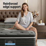 Giselle Bedding King Single Mattress 35cm Euro Top with Graphene Cooling Comfort Medium Firm