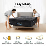 35cm Giselle Mattress King Single Bed Bamboo Pocket Firm Foam