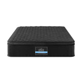 Giselle Bedding King Single Mattress 34cm Euro Top with 5-Zone Pocket Spring Support Black