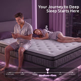 Levitex King Mattress 2 Rows Edge Support for Deep Sleep 5-Zone Ergonomic Pocket Spring Breathable Corrugated Sponge Medium Firm 30CM