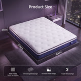Levitex Queen Mattress 23CM With Pocket Spring & Cooling Gel Foam, Medium-Firm Full-Body Support, Mattresses In A Box