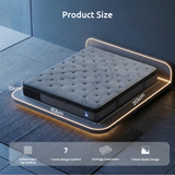 Levitex 33 cm Mattress 8.0 Extra Firm 7-Zone Pocket Spring Mattress with Dual-Row Edge Support & Breathable Knit Cover Queen