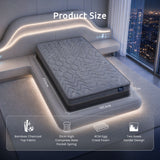 Levitex 25 cm Hybrid Pocket Spring Mattress Firm with 4cm Egg Crate Foam for Deep Sleep Bamboo Charcoal Fabric King Single