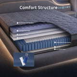 Levitex 25 cm Hybrid Pocket Spring Mattress Firm with 4cm Egg Crate Foam for Deep Sleep Bamboo Charcoal Fabric King Single