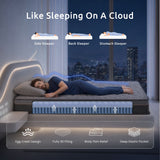 Levitex 25 cm Hybrid Pocket Spring Mattress Firm with 4cm Egg Crate Foam for Deep Sleep Bamboo Charcoal Fabric King Single