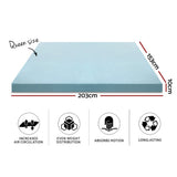 Giselle Bedding Memory Foam Mattress Topper Cool Gel 10cm Queen