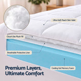 Giselle 8cm Double Memory Foam Mattress Topper Pillow Top with Gel Foam