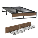 Artiss Bed Frame Metal Frame Double Size Bed Base 2 Drawers OSLO