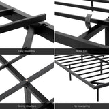 Artiss Double Bed Frame,Floating Metal Bed Frame with Smart LED Lights - Sturdy Metal Platform Bed Base, Silent Design, Tool-Free Assembly, 300KG Capacity for Home/Hotel/Master Bedroom