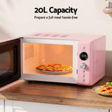 Devanti 20L Microwave Oven 700W Pink