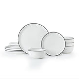 MIKASA LIMESTONE 12PC PREMIUM STONEWARE DINNER SET