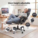 Artiss Gaming Office Chair Fabric Ergonomic with 2 Point Message Grey