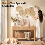 Artiss 8 Pieces Gold Metal Wall Decor Set 3D Starburst Round Disc Sculptures Flexible DIY Layout