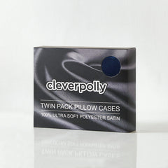 CLEVERPOLLY TWIN PACK SATIN PILLOWCASES WHITE