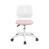 Artiss Ergonomic Office Chair Armless Study Chair Height Adjustable for Girls Boys Teens Pink